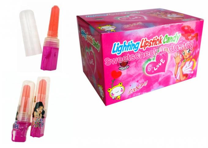 고급 LED는 아이를 위한 사탕 립스틱 모양 사탕 과자 과일 풍미를 불이 켜집니다