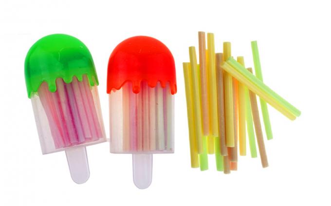 아이스크림 상자 CC 지팡이 단것 다채로운 분류된 과일 풍미 할랄 사탕